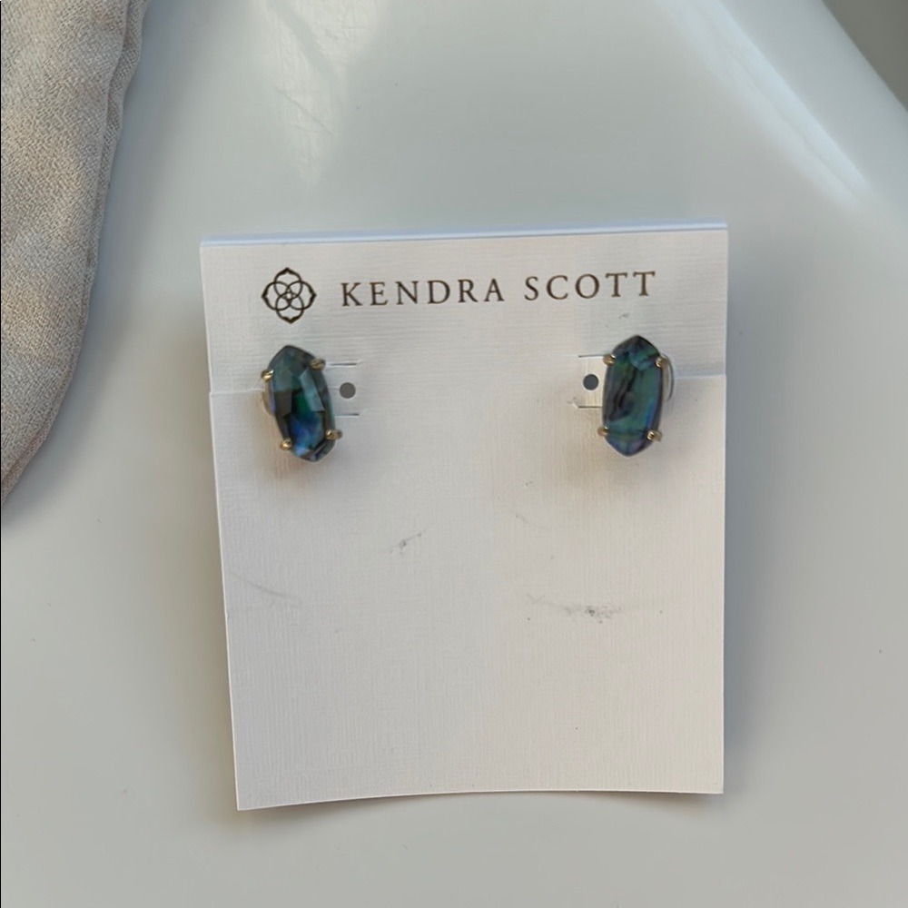 Kendra Scott Abalone Geometric Stud Earrings